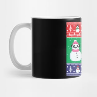 Cute Panda Snowman Ugly Christmas Xmas Sweater Mug